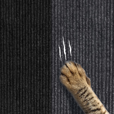 Estera rascadora para gatos autoadhesiva recortable, color blanco como la leche, para protección de escalones