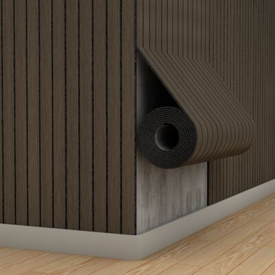 Los paneles de pared de listones de madera blanda con capa de espuma IXPE para la decoración del hogar de bienestar