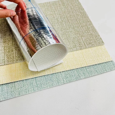 Papel de pared de espuma 3D texturizado de lino resistente al fuego Rollo de revestimiento de pared para apartamento