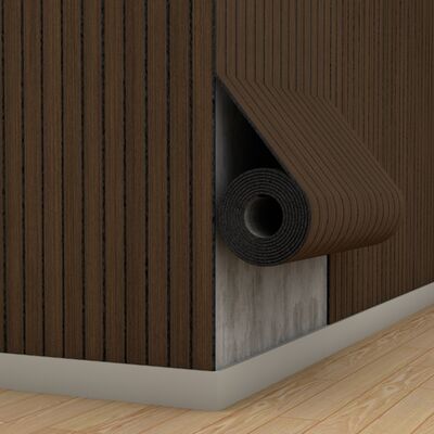 Los paneles de pared de listones de madera blanda con capa de espuma IXPE para la decoración del hogar de bienestar