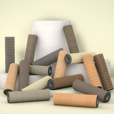 Papel de pared de espuma 3D autoadhesivo con capa a prueba de choques IXPE y diseño de grano de madera para aislamiento térmico